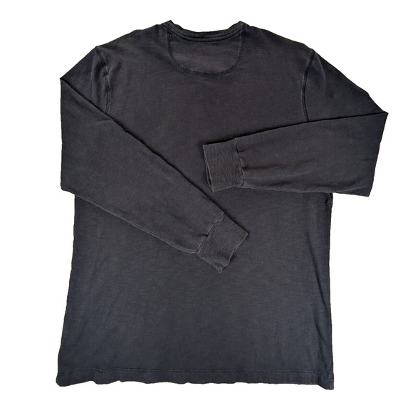 Even Tide Henley Shirt Large Men's Long Sleeve T-Shirt 100% Cotton Tee Navy - Picture 2 of 10